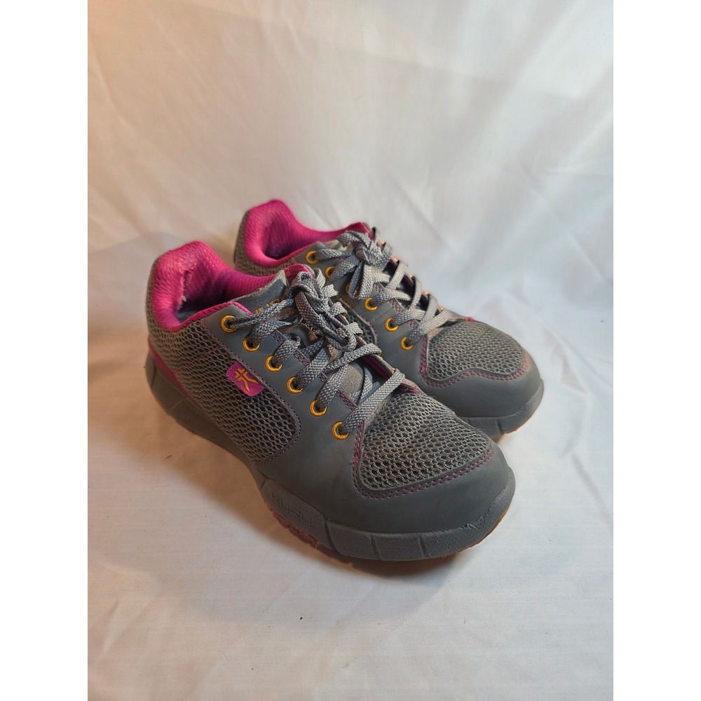 Kuru Quantum Womens Walking Running Shoes Grey Pink Orange Size 7